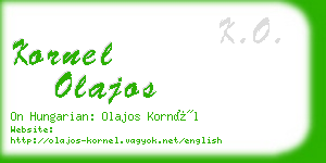 kornel olajos business card